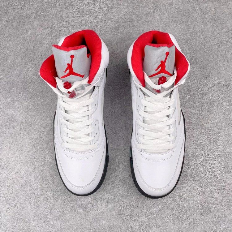 J5 "Retro Fire Red Silver Tongue"