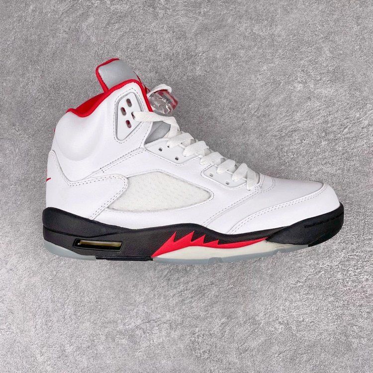 J5 "Retro Fire Red Silver Tongue"